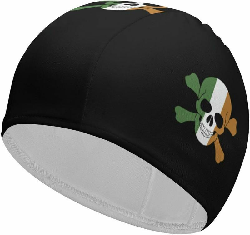 Irland Flagga Skalle Klassisk Unisex Simhatt Bekväm Mode Grafisk Simmössa För Långt Och Kort Hår  |  Simhättor Simhättor Simhättor